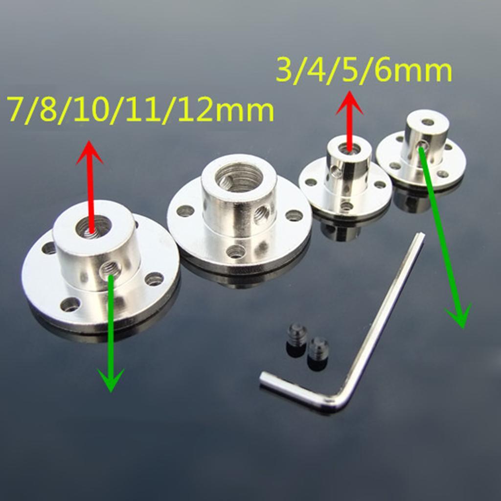 4mm+8mm Rigid Flanged Coupling Motor Guide Shaft Coupler Motors Connectors for DIY Parts