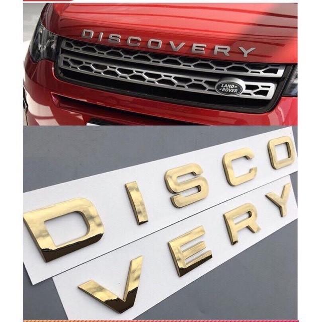 Chữ nổi 3D Discovery dán nắp capo - tem chữ dán trang trí ô tô
