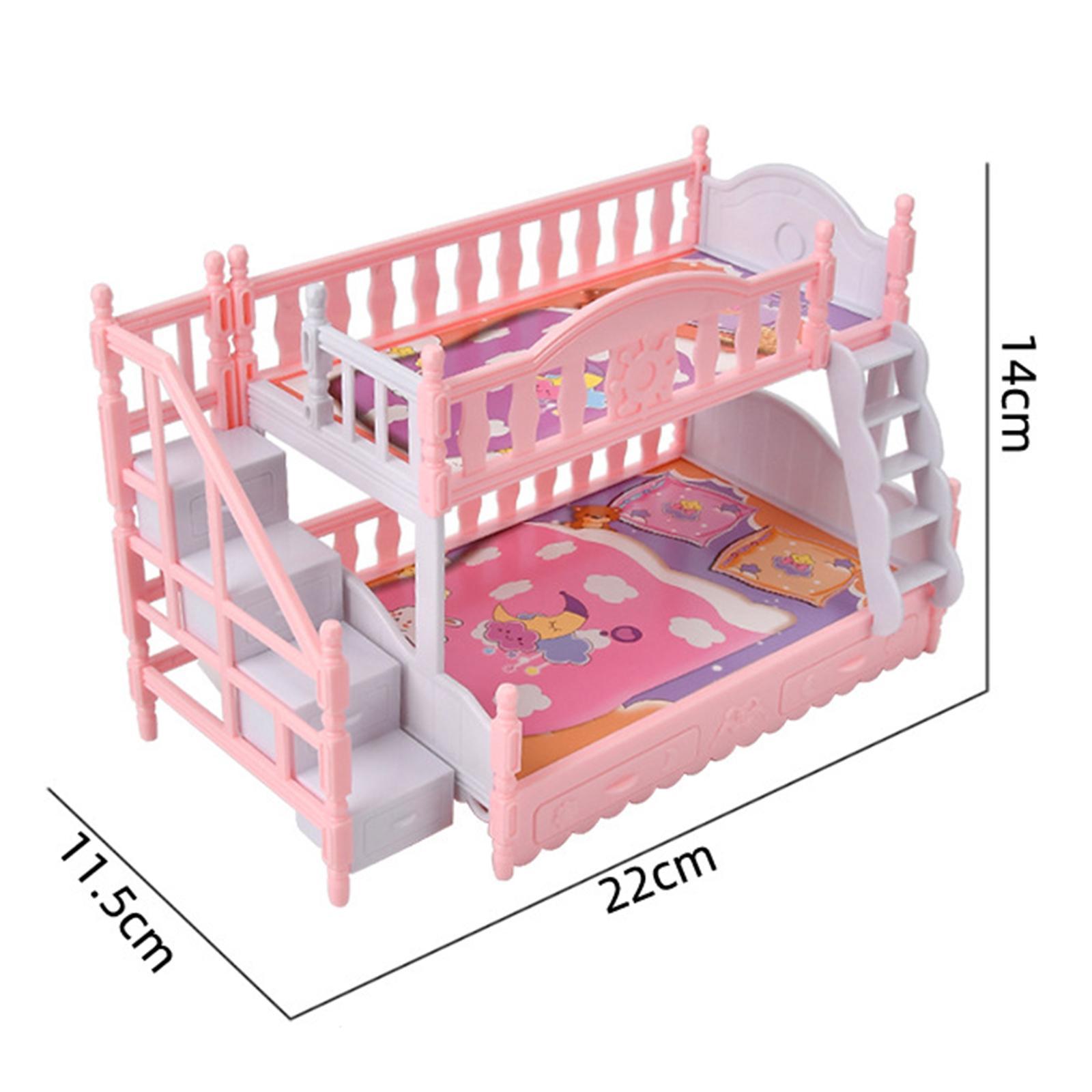 Doll House Furniture Simulation DIY Scene Decor Doll Bed for Boys Girls Kids