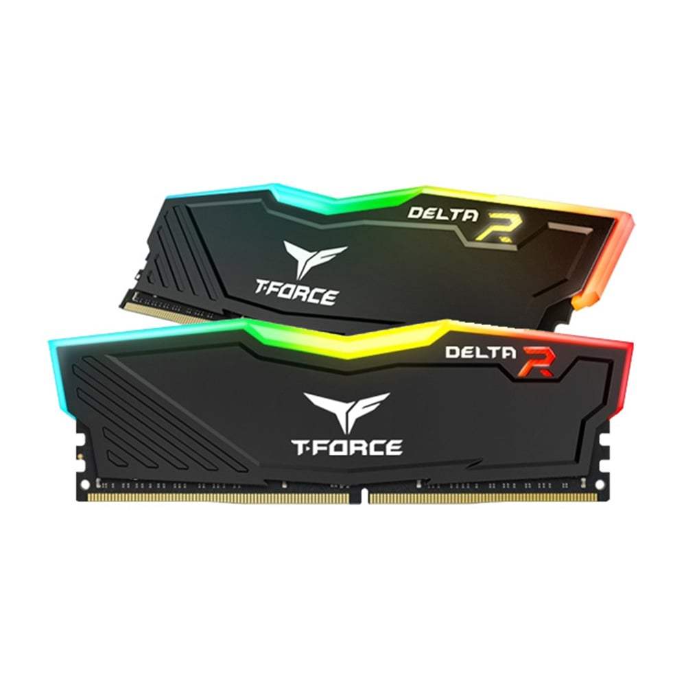 Ram máy tính Team T-Force Delta LED RGB [ĐEN] 16GB DDR4 3200MHz - Hàng chính hãng Viễn Sơn phân phối