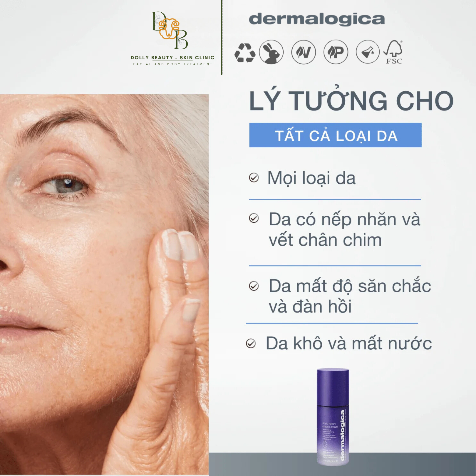 Kem Dưỡng cho da trẻ hơn 4 năm PHYTO NATURE OXYGEN CREAM của Dermalogica - Dolly Beauty