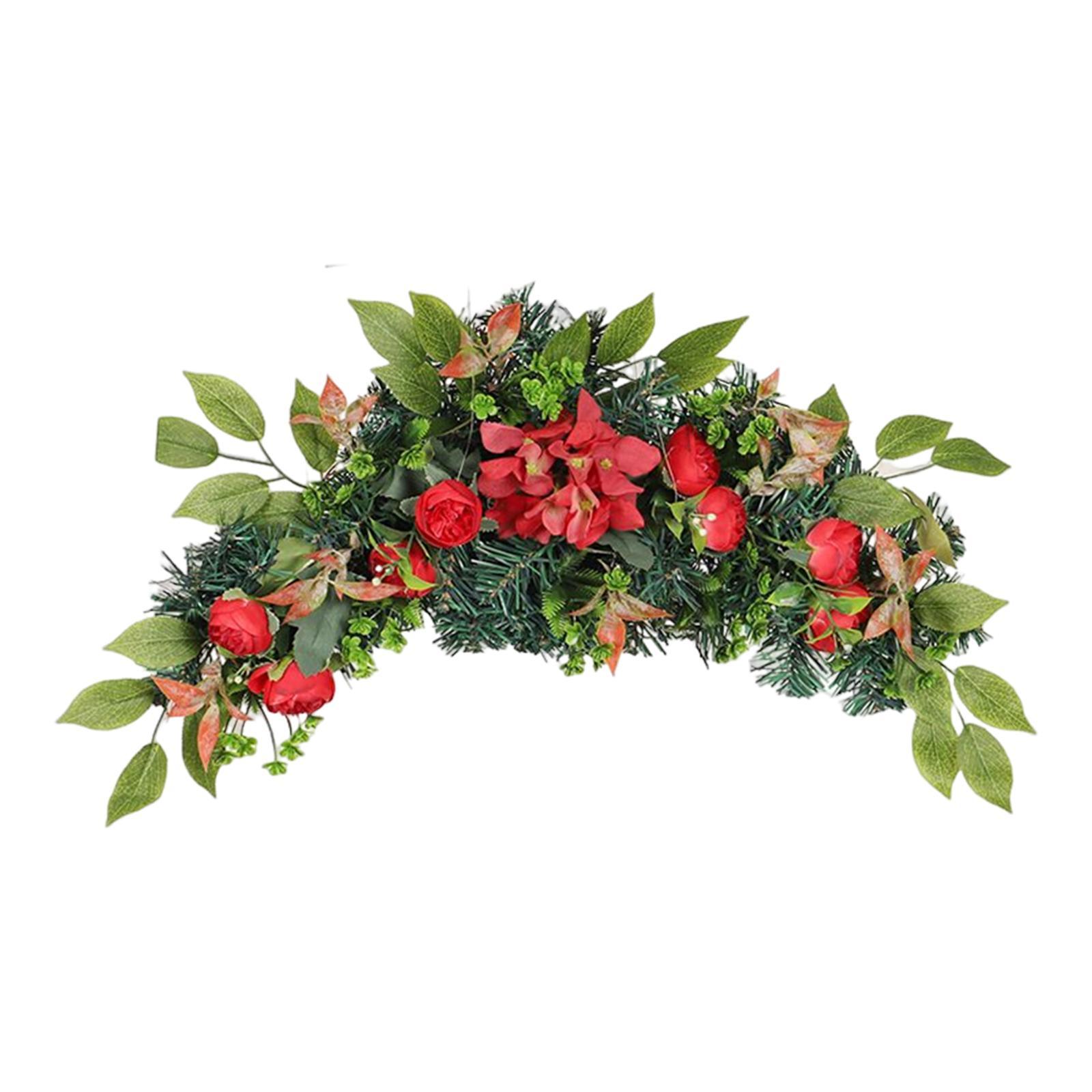 Flower Swag Simulation Front Door Wreath for Decoration Festivals Outdoor