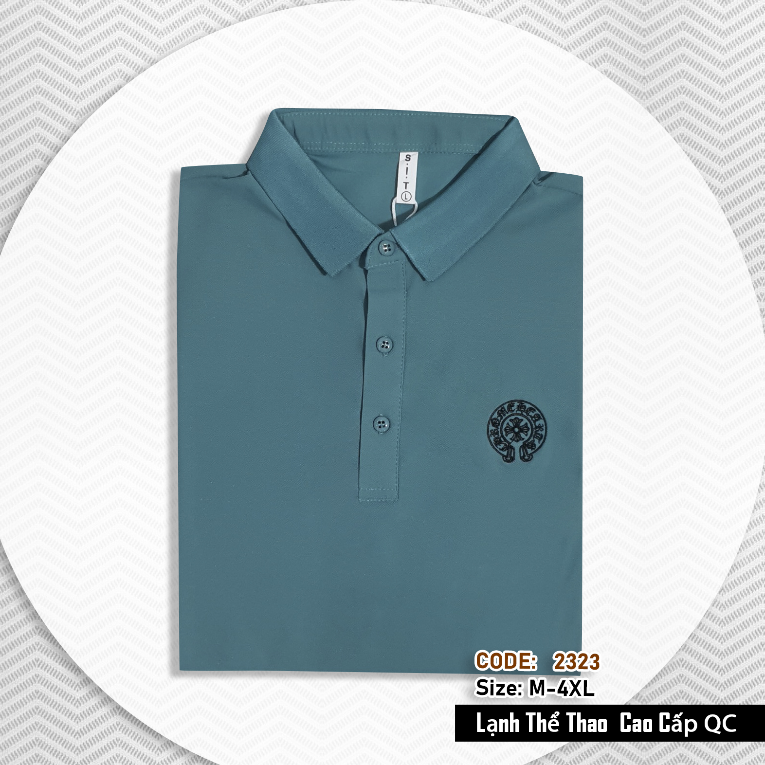 2323 - Áo Polo nam tay ngắn, Áo cổ trụ nam thun lạnh cao cấp, hàng Xưởng may Vinh Thiện Phát, sỉ từ 10 cái