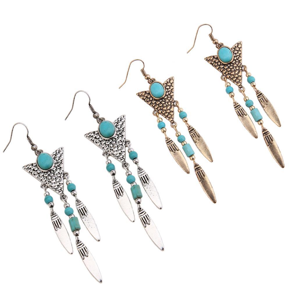 Vintage Charms Pendant Drop Earrings Women Dangle Earrings
