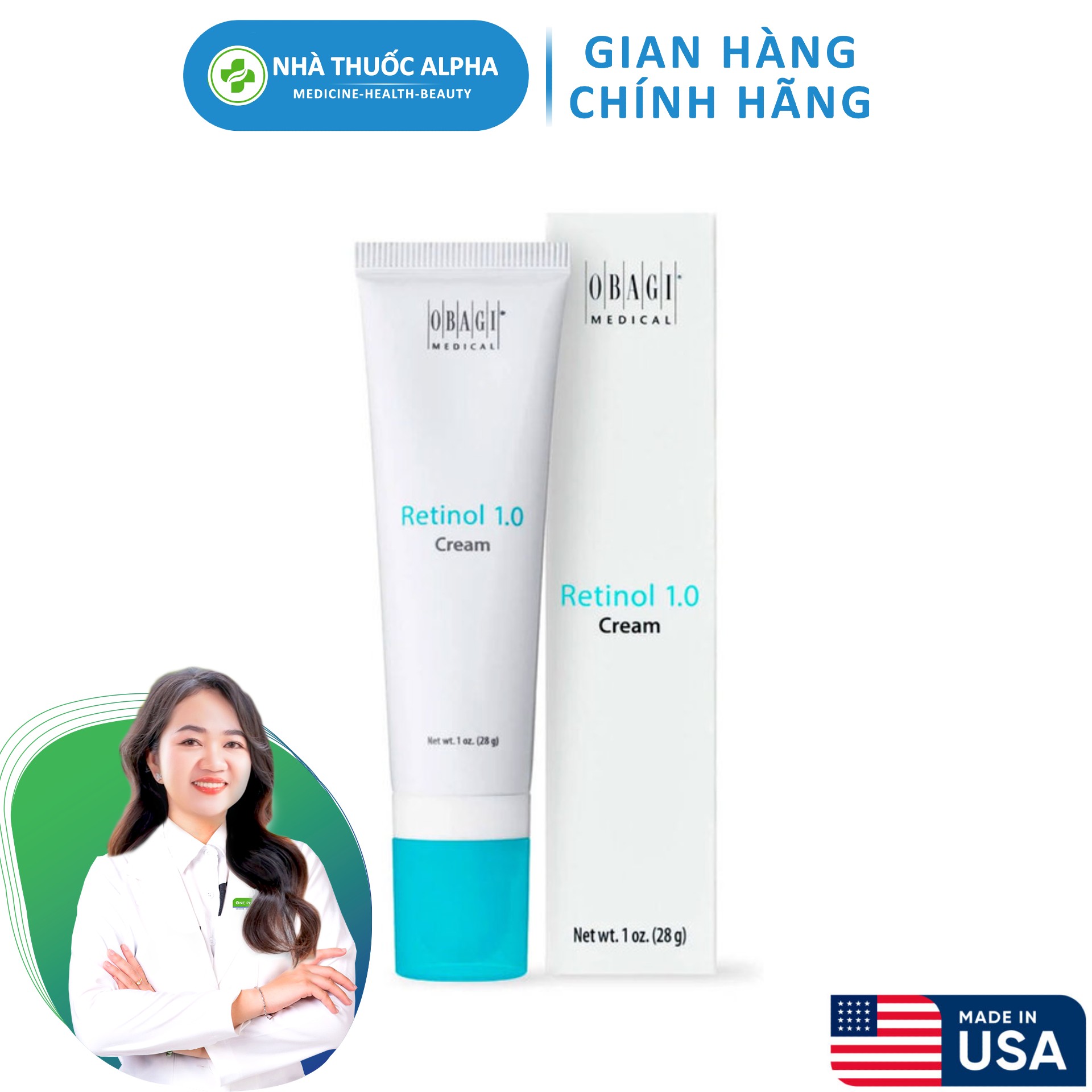 Kem Chống Lão Hóa &amp; Tái Tạo Da Obagi Retinol 1.0 28g