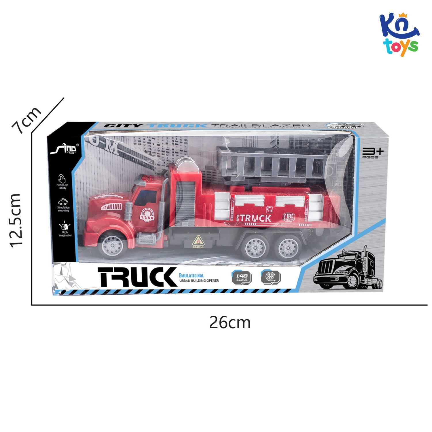 Đồ Chơi Mô Hình Tỷ Lệ 1:48 SINO314-1 – Xe Trớn Cứu Hỏa KN TOYS (Mẫu Ngẫu Nhiên)