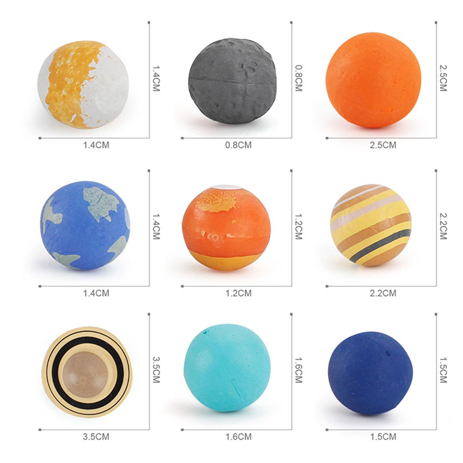9Pcs Portable Colorful Early Education Soft Planet Ball for Kids