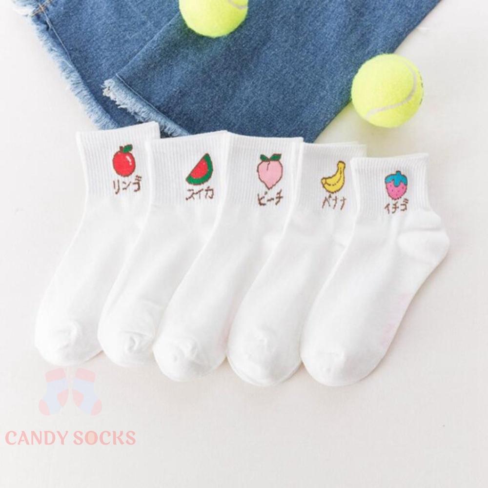 Tất nữ vớ nữ cổ trung, Set 5 đôi tất nữ phong cách Hàn Quốc, co dãn 4 chiều, chất liệu cotton Hàn cao cấp TN-187