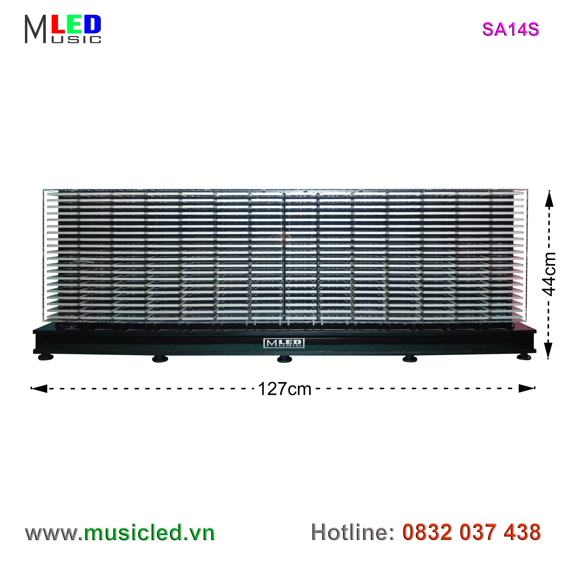Dàn đèn Music LED nháy theo tần số nhạc 14 cột để bàn