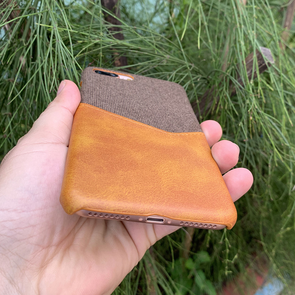 Ốp lưng da vải kiêm ví cao cấp dành cho iPhone 7 Plus / iPhone 8 Plus