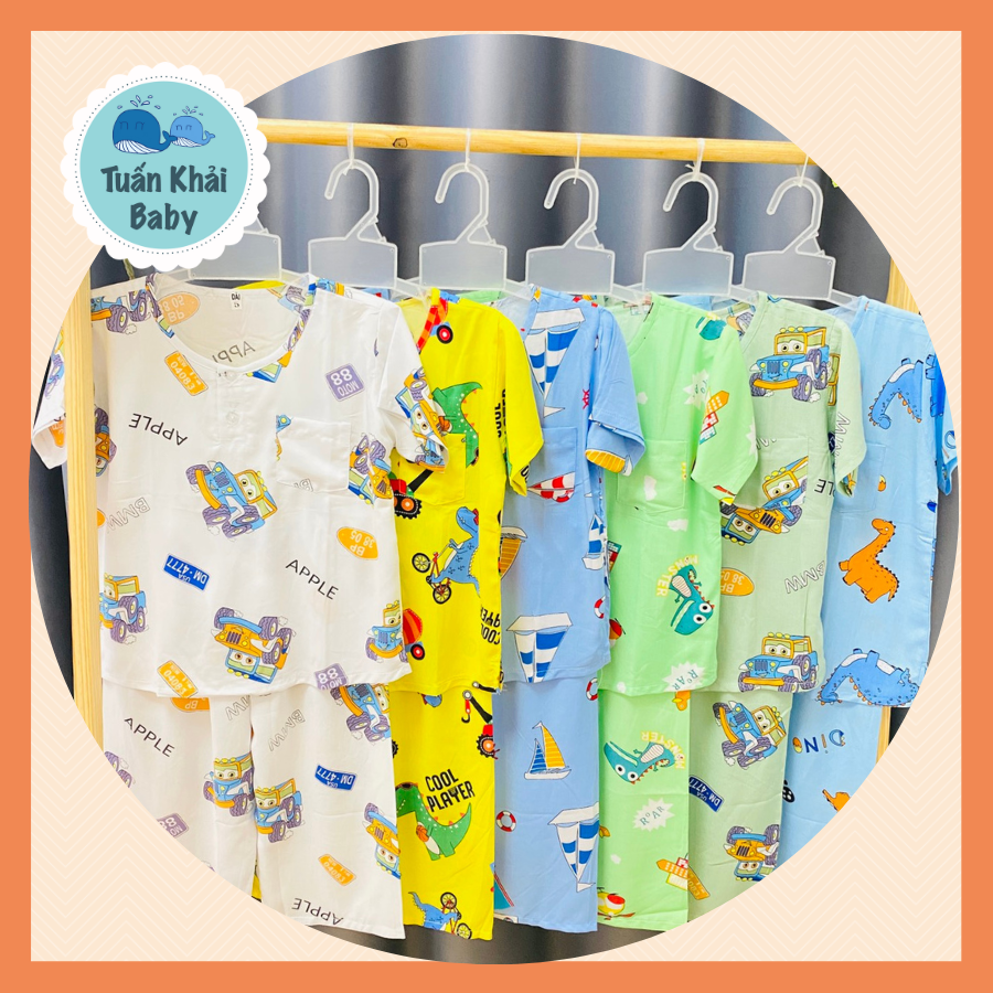 COMBO 5 Bộ Quần áo Tole lanh Bé Trai | Mẫu Tay Ngắn Quần Dài cài 2 nút trước |Size 2-12 cho bé 7-35kg| Chất vải tole lanh 2 da loại 1 mềm mịn mát cho bé trai| Hàng Việt Nam | Đồ bộ bé trai |quần áo trẻ em| Đồ tôn trẻ em - 7 (18-21kg), cao &lt;105cm