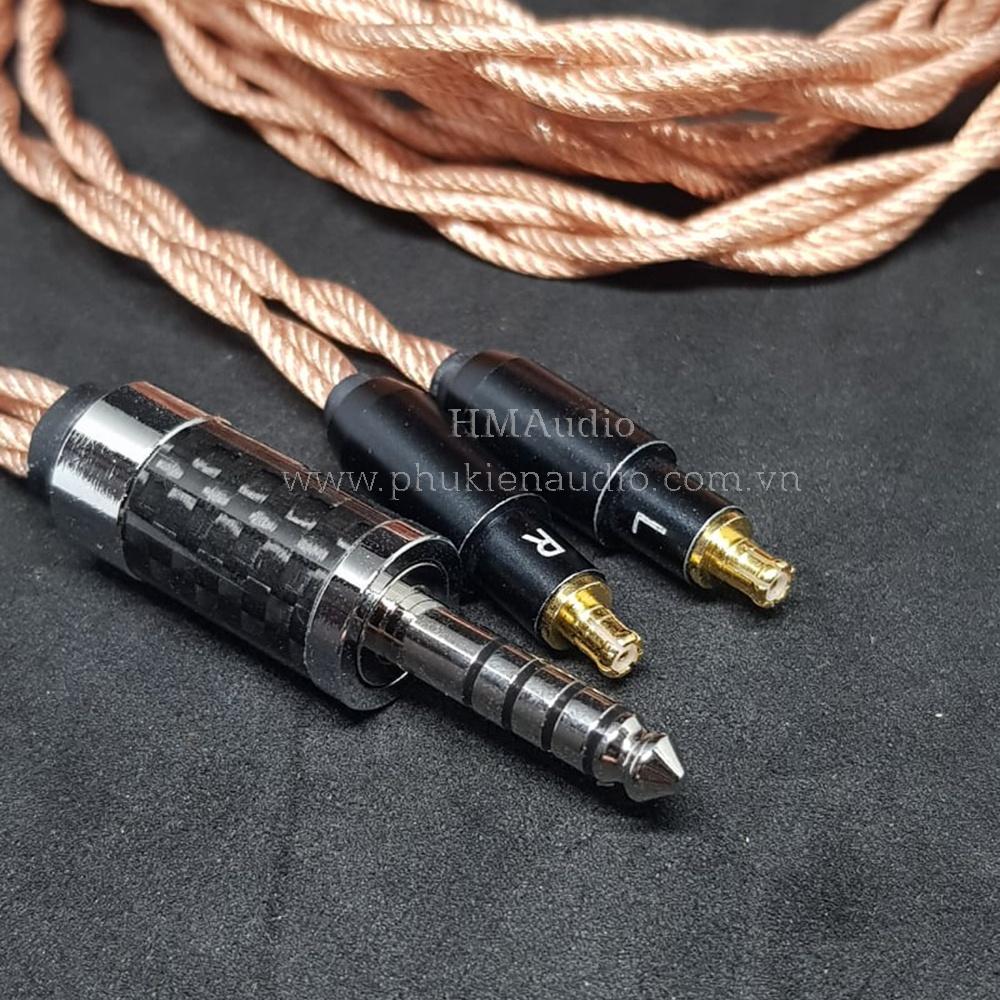 Dây tai nghe đồng OFC 1.8mm tết 4 - Connector for Headphone ATH MSR7B