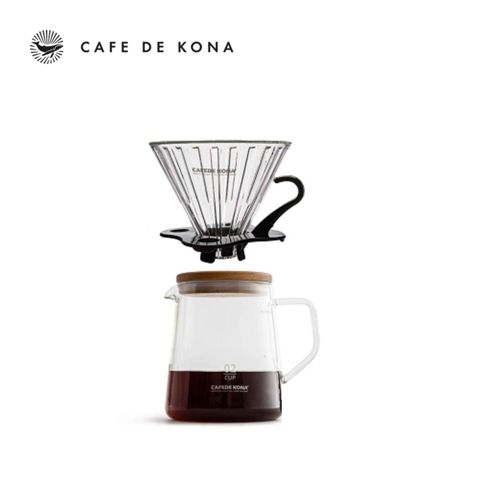 Bộ combo pha cà phê V60 02 màu đen đẳng cấp CAFE DE KONA