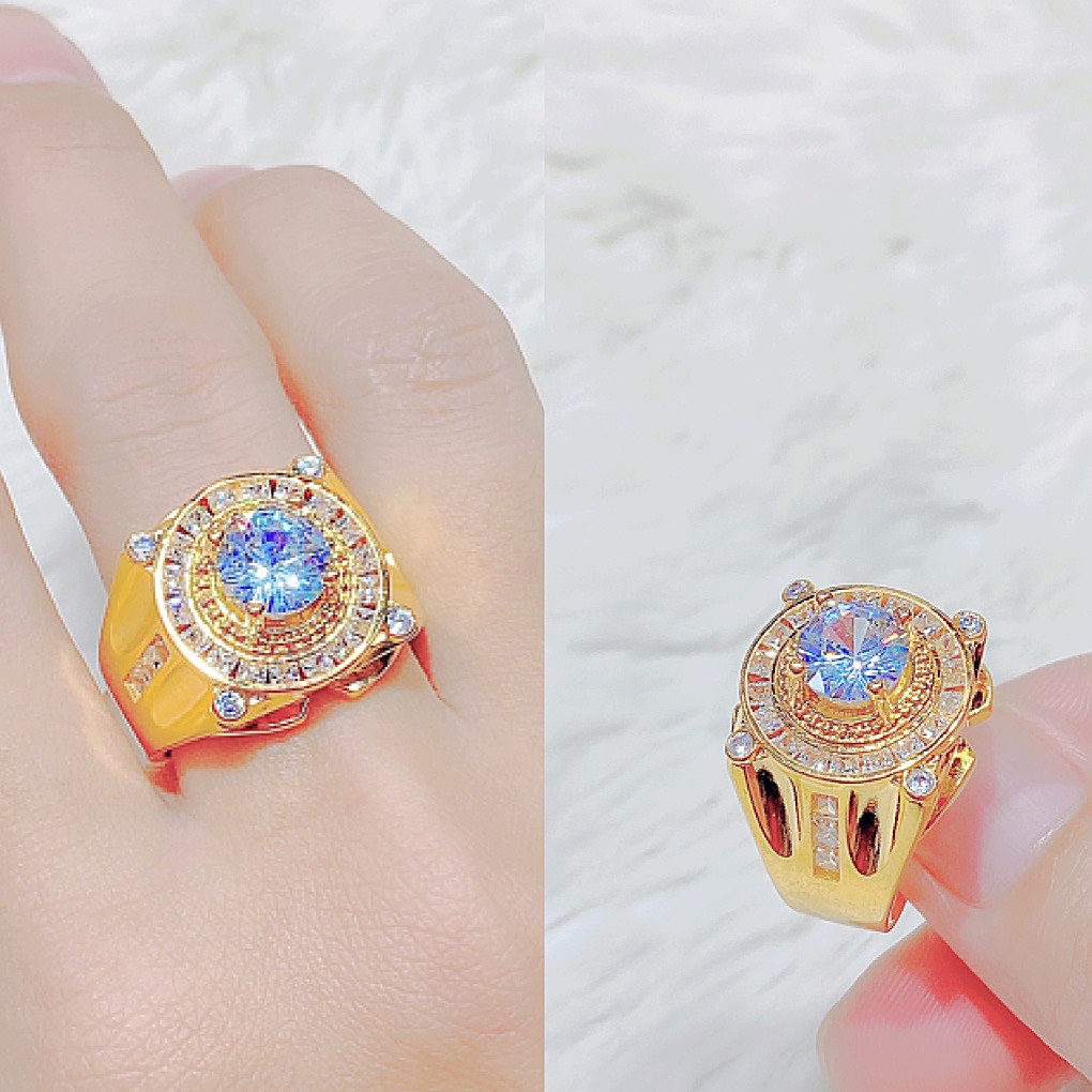 Nhẫn nam đính xoàn đẳng cấp mạ màu 24 cao cấp P1145