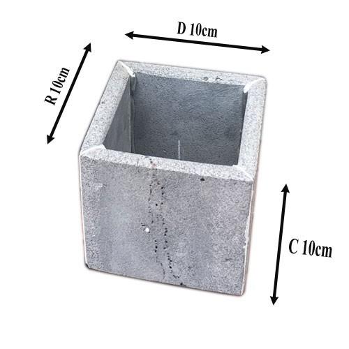 3 Chậu cây cảnh đá ong xám V20x20, V15x15, V10x10 cm