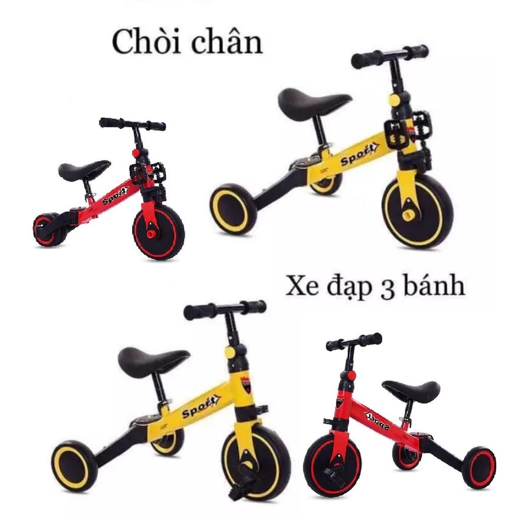 XE ĐẠP THĂNG BẰNG, KIÊM XE CHÒI CHÂN - XE ĐẠP 3 BÁNH CÓ ĐÈN VÀ NHẠC CHO BÉ TỪ 1 ĐẾN 5 TUỔI