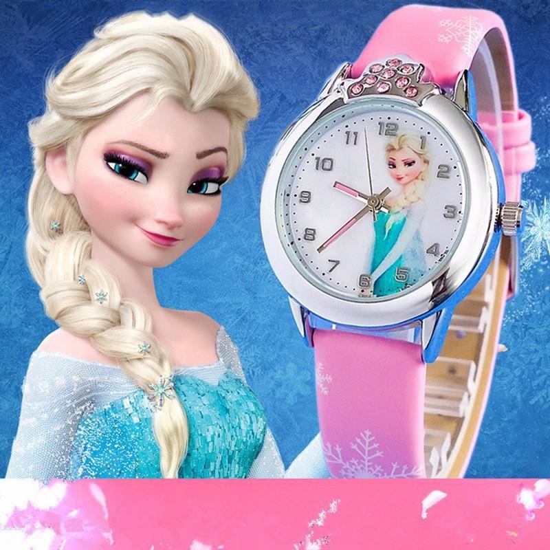 Đồng hồ mặt tròn họa tiết hoạt hình Frozen độc đáo DMS3459