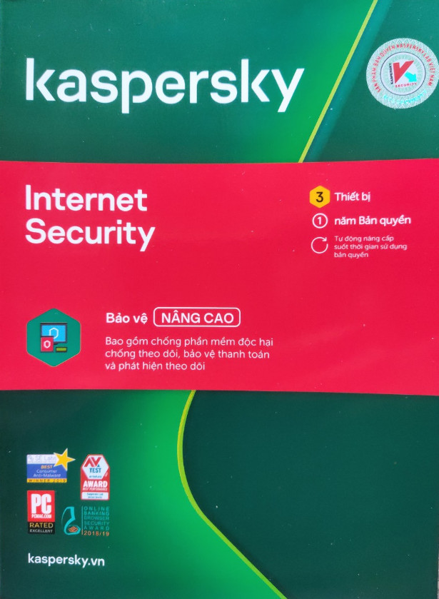 Kaspersky Internet Security Cho 3 Máy Tính - KIS3U - Hàng Chính Hãng