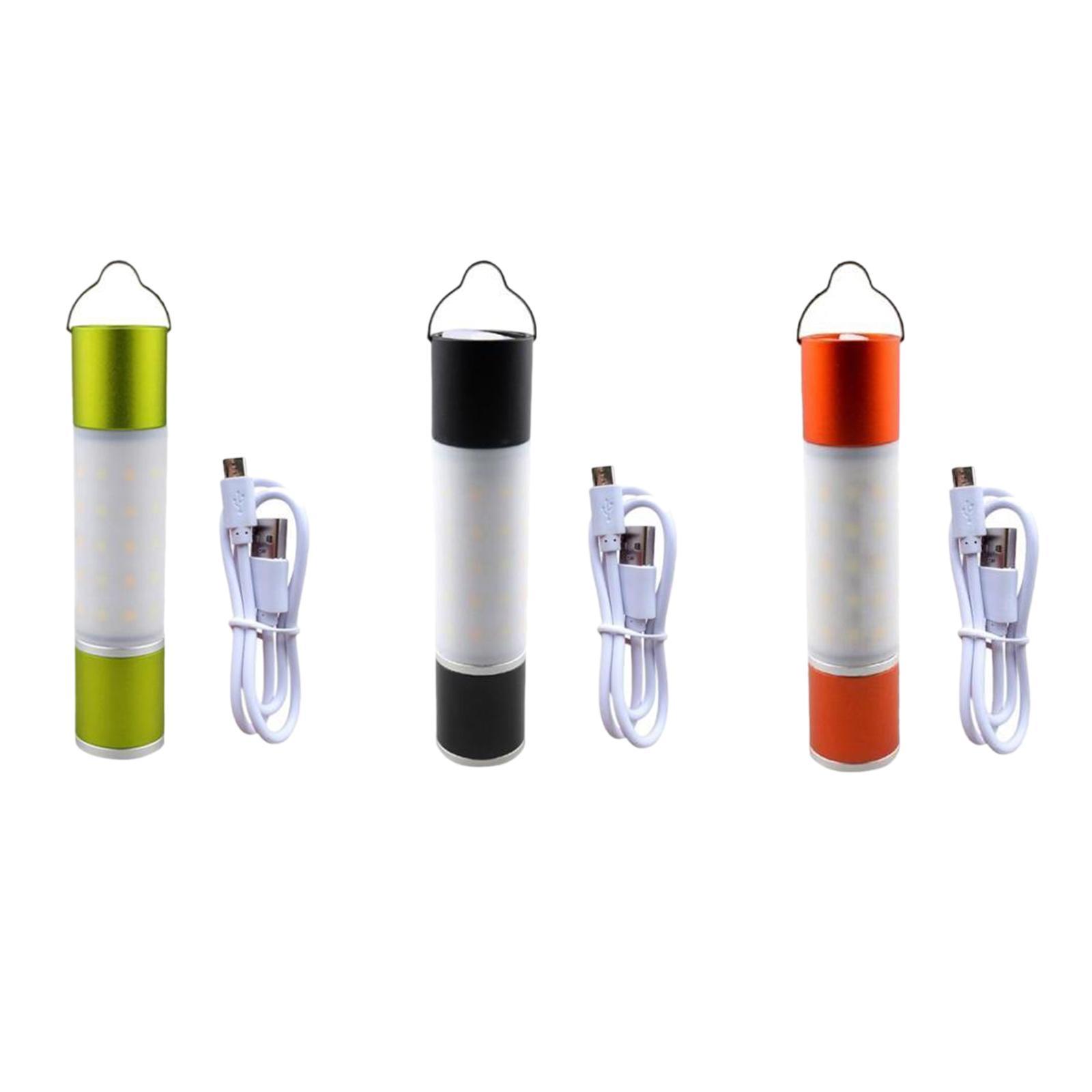 3Pcs Mini Flashlight USB Rechargeable for Camping Hiking