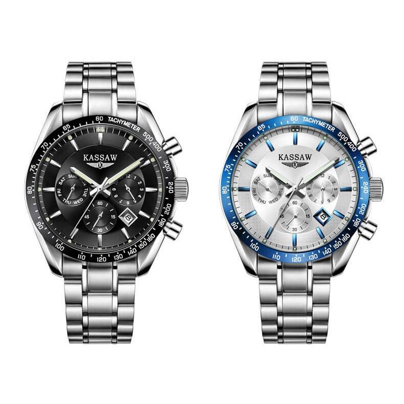 Đồng hồ nam chính hãng KASSAW K851-2 chống nước,chống xước,kính sapphire,Đồng hồ cơ ,dây kim loại thép không ghỉ 316,hàng mới 100%