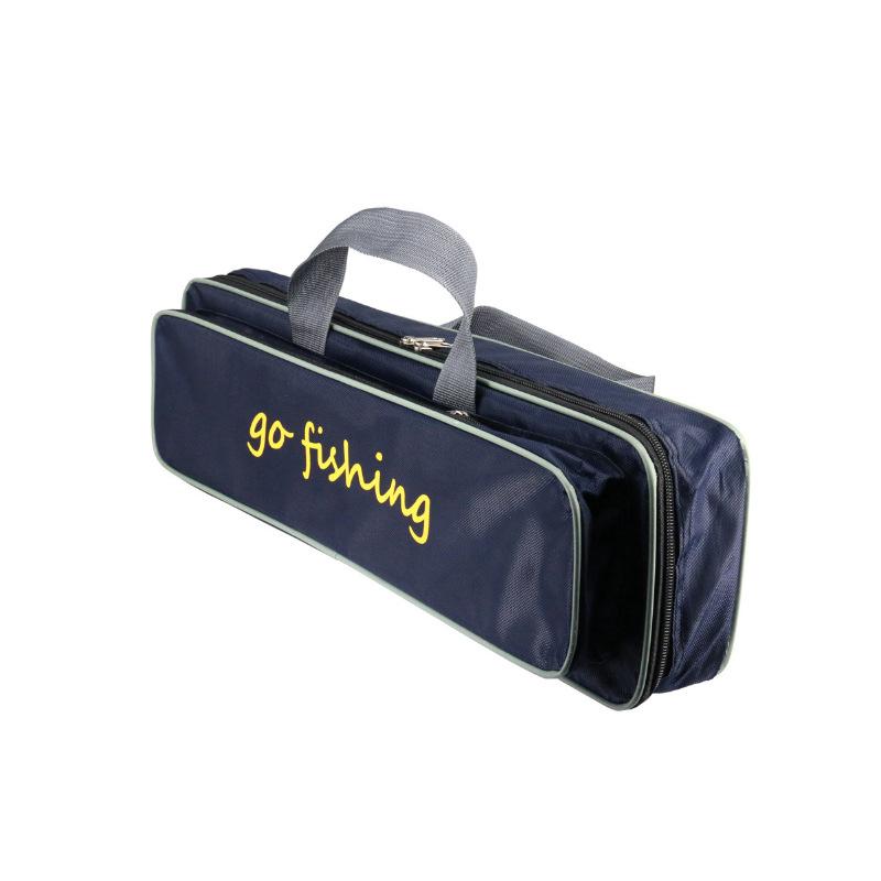 Túi đựng cần câu và đồ câu cá di động làm bằng vải oxford, chống nước và chống mài mòn.