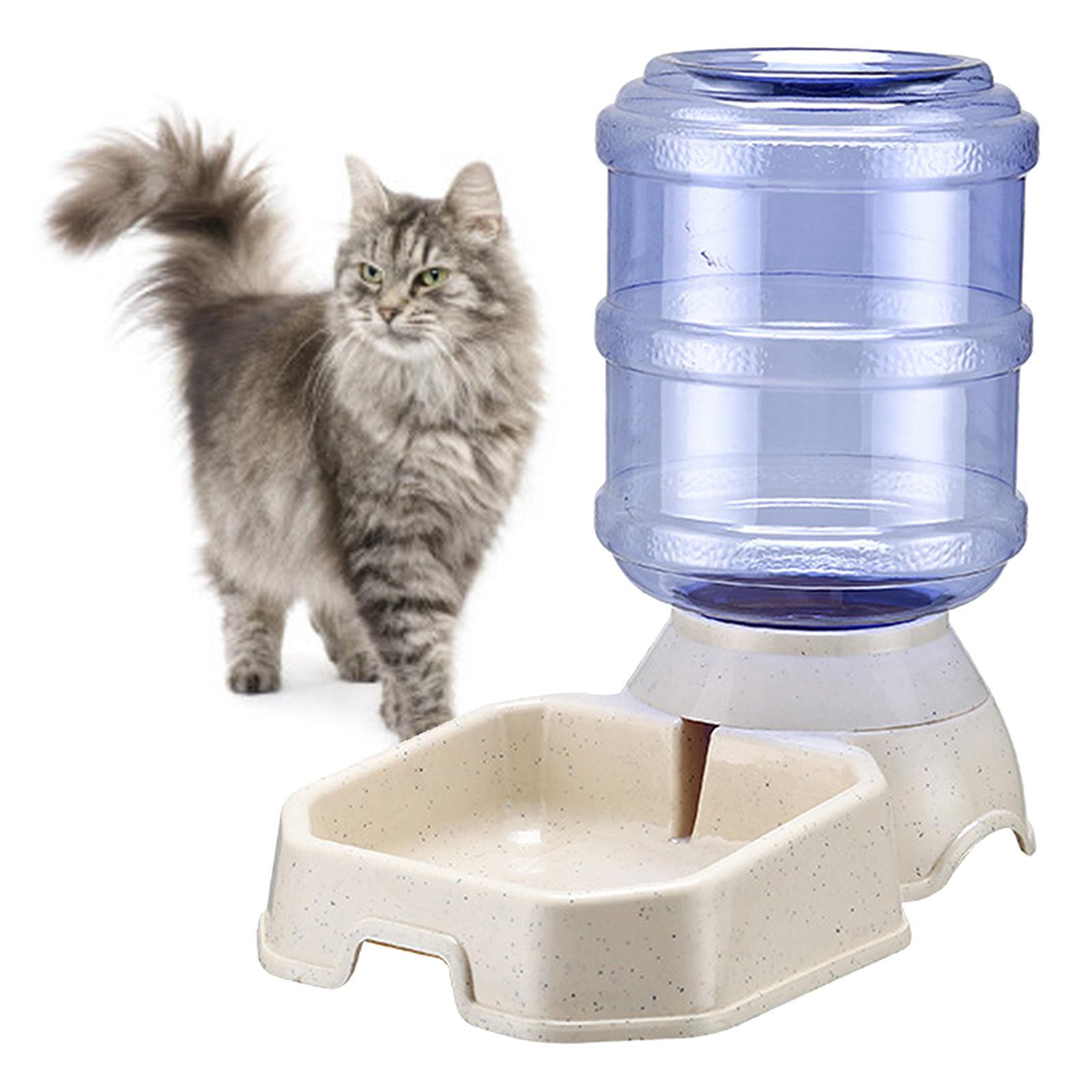 2 Pieces 3.8L Gravity Automatic Pet Water Dispenser Dog Feeder Waterer Dish