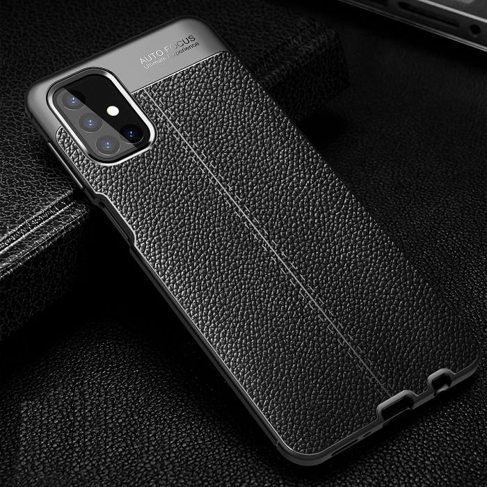 Ốp lưng dành cho SamSung Galaxy M51 silicon giả da Auto Focus - Hàng Chính Hãng