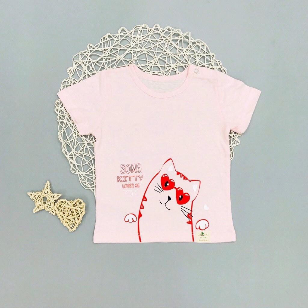 Áo Thun Bé Gái, Size 1-5, Hàng Made In Vn, Chất Cotton Xuất Dư Đẹp, Bấm Khuy Cổ, Màu Sắc Xinh Yêu