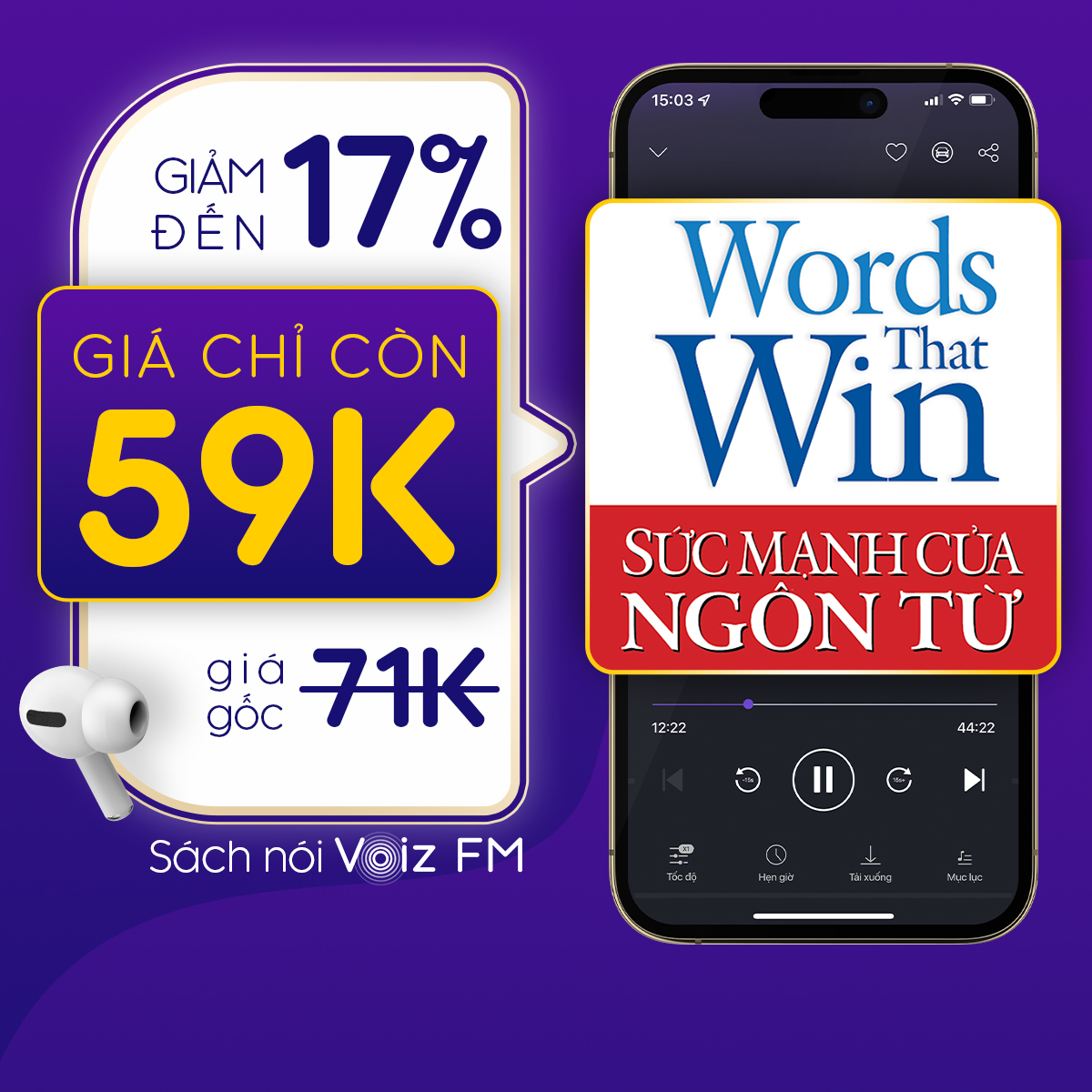 Hình ảnh [Sức Mạnh Của Ngôn Từ] Voiz FM - Voucher nghe Sách Nói 