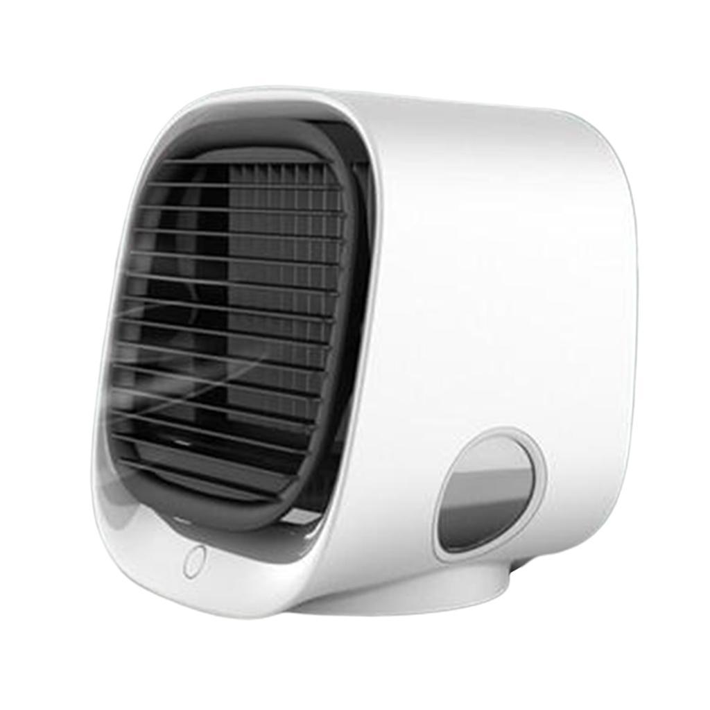 2xPortable Evaporative Air Fan Cooling Air Conditioner Humidifier White