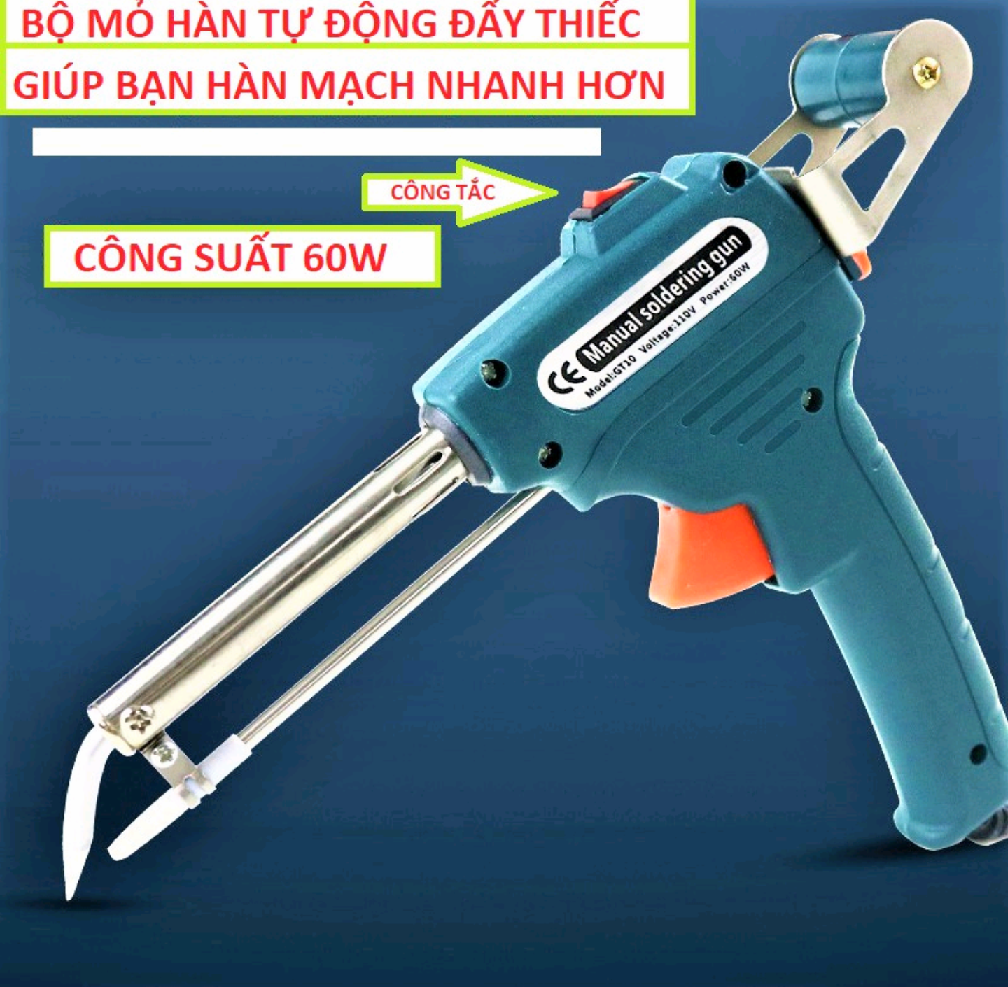 MỎ HÀN TỰ ĐỘNG ĐẨY THIẾC KHI HÀN CÔNG NGHỆ MỚI NHANH NÓNG DỄ HÀN LOẠI TỐT