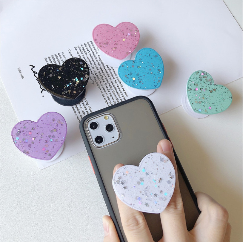 Giá Đỡ Chống Lưng Cho Điện Thoại PopSocket Hình Trái Tim Dễ Thương