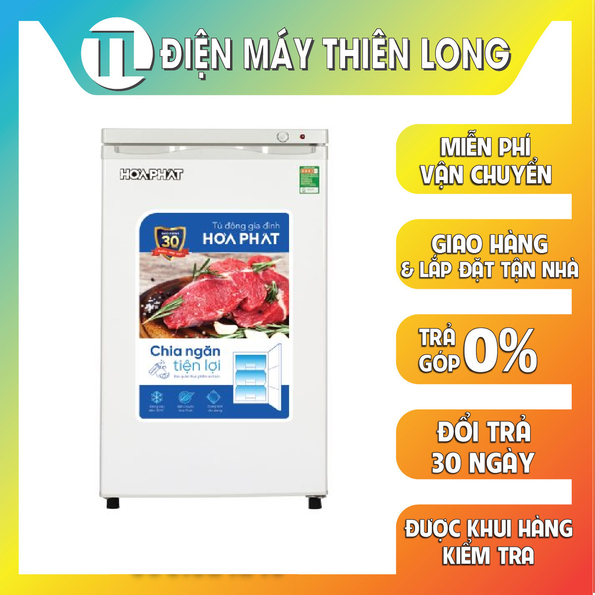 Tủ đông đứng Hòa Phát 147 Lít HPF UAH6147 - Hàng chính hãng (Chỉ giao HCM)