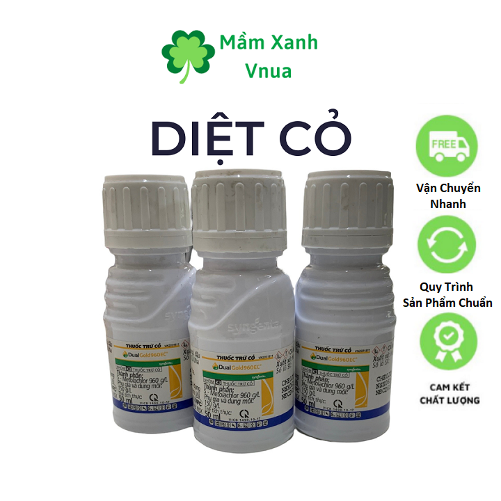 Chế Phẩm Diệt Mầm Cỏ Dual Gold 960EC Syngenta, Trừ Cỏ Nảy Mầm - Chai 50ml