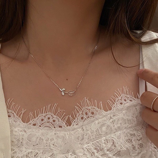 Dây Chuyền Nữ Mặt Hoa Tulip Thanh Lịch Cho Nữ