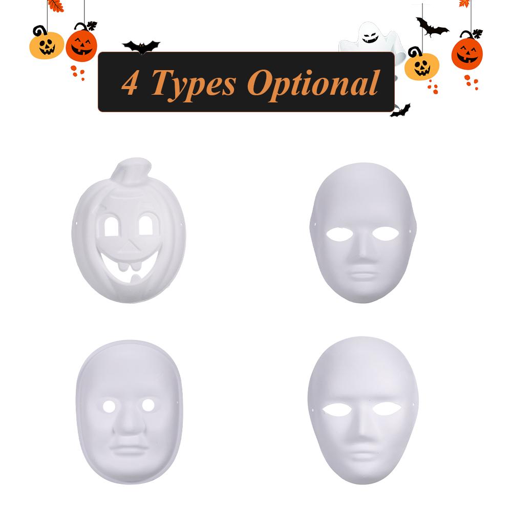 Mặt nạ giấy bồi combo10 chiếc mặt nạ trắng để tô màu halloween,trung thu,các lớp sáng tạo,mỹ thuật