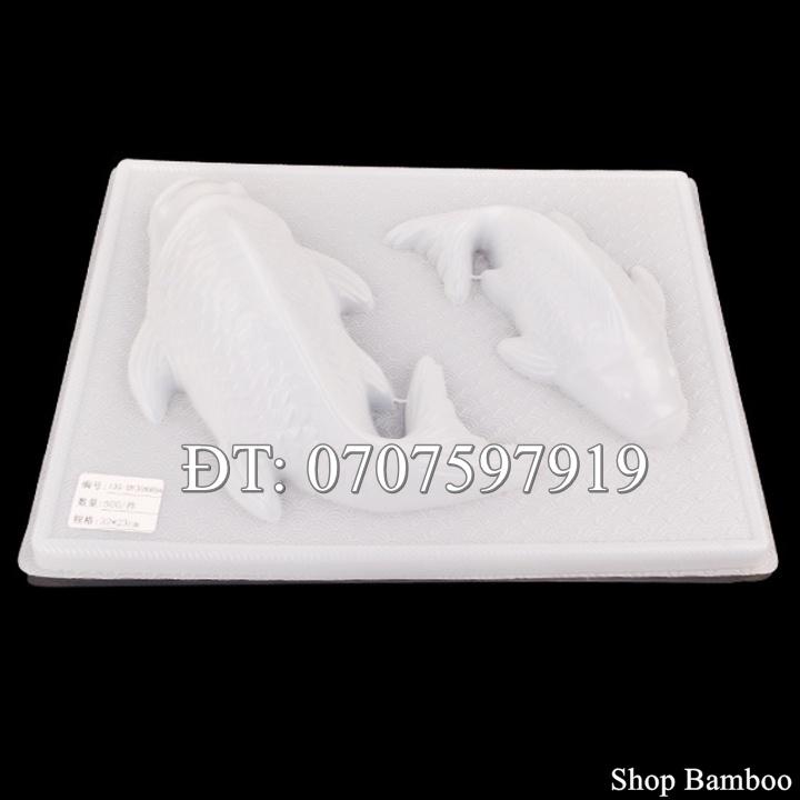 Khuôn làm bánh, rau câu, khuôn ép xôi, giò chả 2 con cá chép - Loại 30 cm - Mã số Q 1743