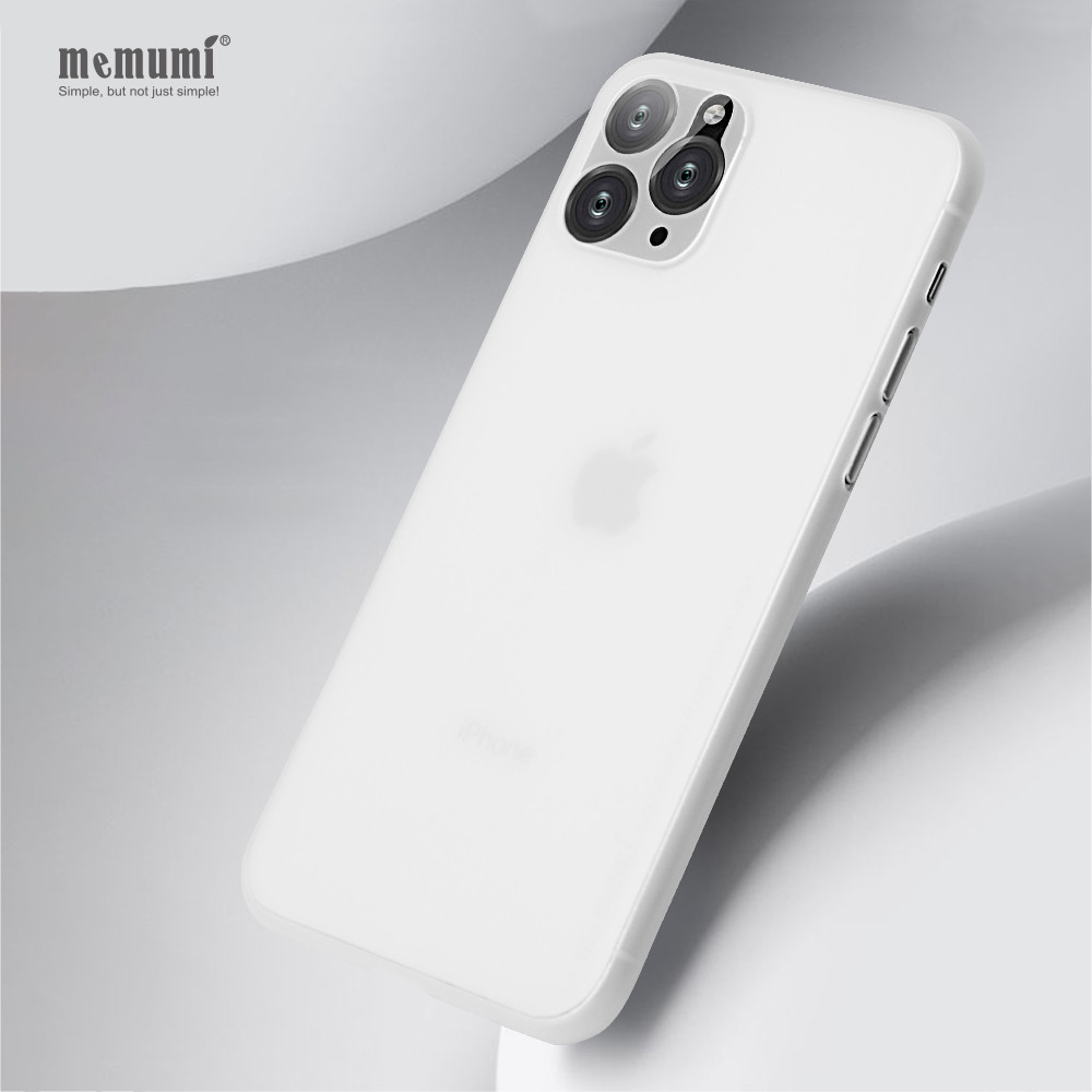 Ốp lưng chống sốc cho iPhone 11 Pro Max hiệu Memumi Ultra Thin độ mỏng 0.3mm , có gờ bảo vệ Camera - Hàng nhập khẩu