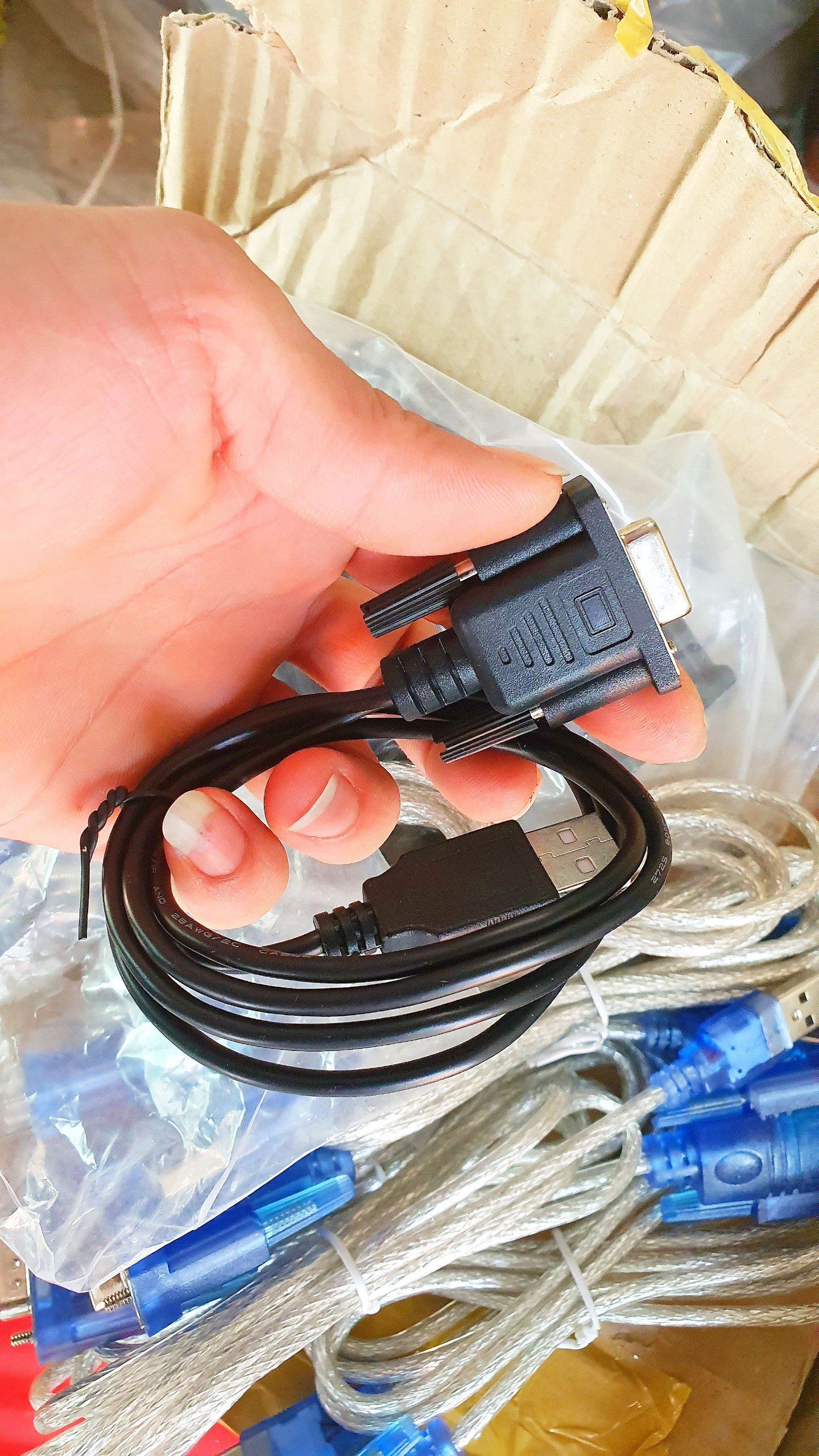 Xả kho lấy tương tác .. dây cáp RS232 đực cái chip xịn