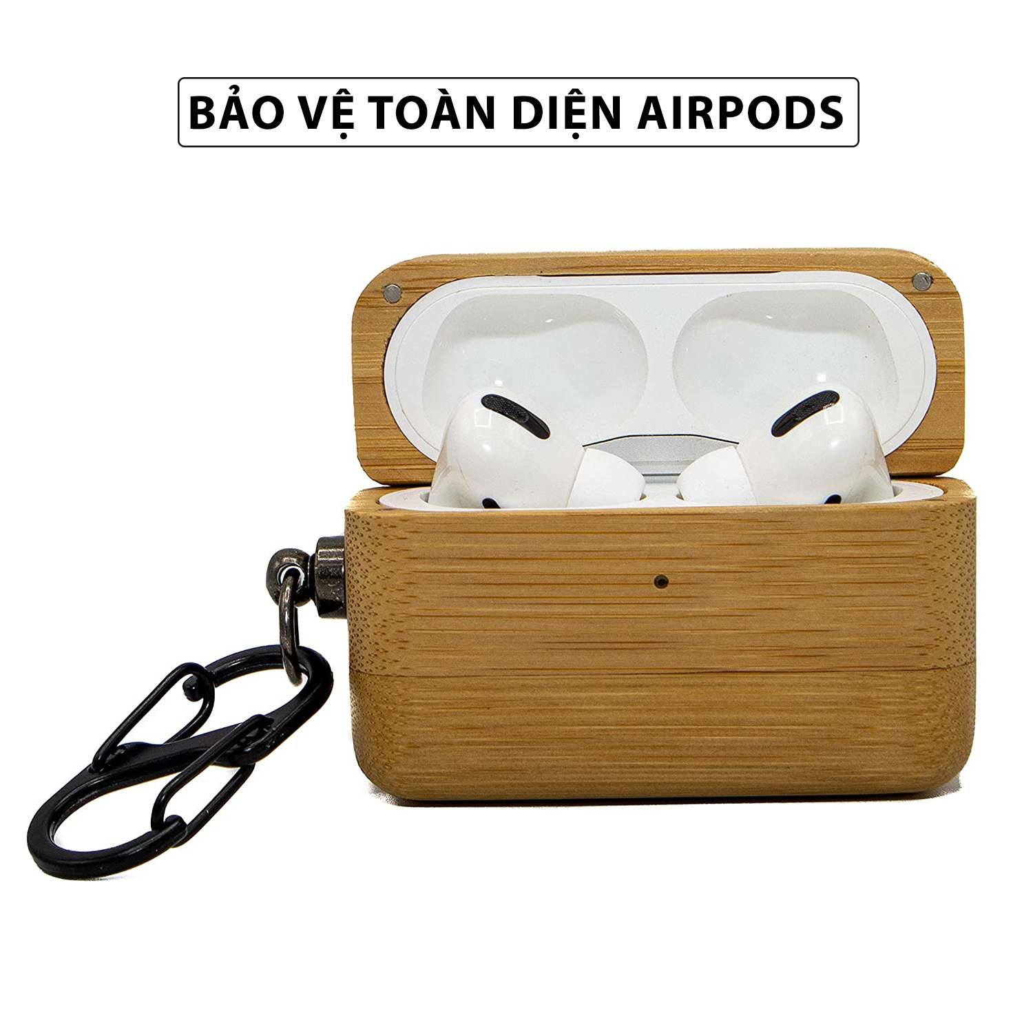 Ốp bảo vệ dành cho Airpods Pro, hoàn toàn từ cây tre tự nhiên , bảo vệ toàn diện tai nghe, an toàn thân thiện với môi trường, độc đáo và sang trọng. Brand NEWFAST.