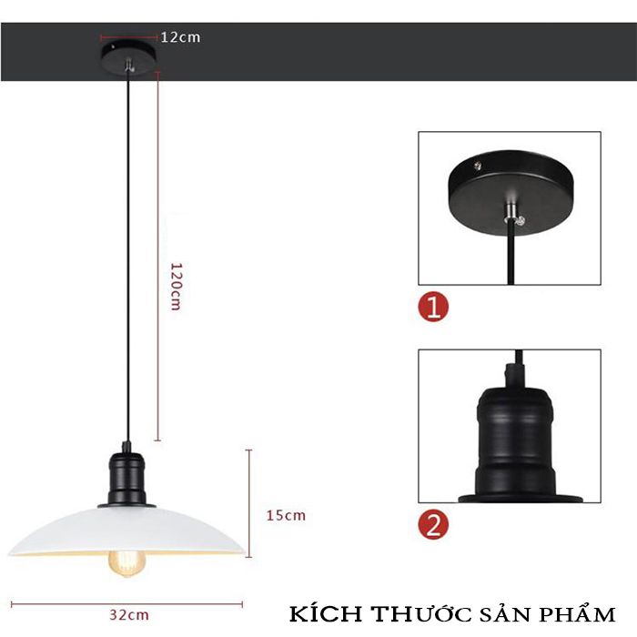 Đèn thả treo trần Monsky trang trí bàn ăn, quán cafe, cửa hàng thời trang đẹp mắt dùng bóng LED Edision ST64