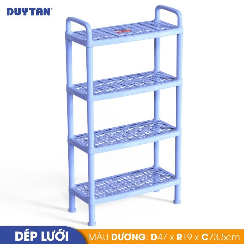 Kệ dép lưới lớn nhựa Duy Tân 4 tầng (47 x 19 x 73.5 cm) - 03925 - Giao màu ngẫu nhiên - Hàng chính hãng