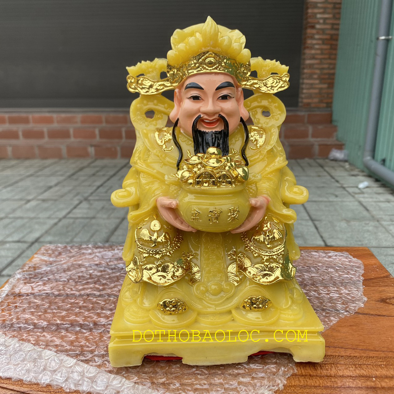 Tượng Ông Thần Tiên đá Việt Nam cao 25cm – Vàng