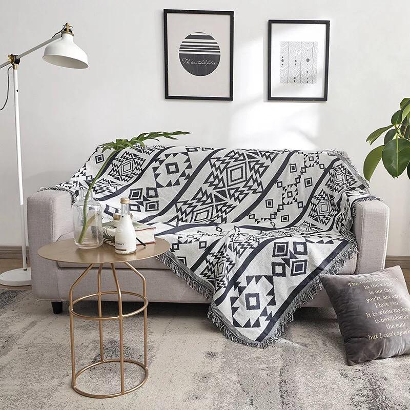 Thảm Vintage Thổ Cẩm Nhập Khẩu Cao Cấp Phủ Sofa Trang Trí Phòng Khách 180x230cm BH23