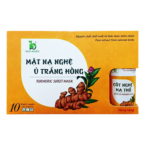 Mặt Nạ Nghệ Ủ Trắng Hồng Bảo Nhiên (50g) + Tặng 1 Cốt Nghệ Hạ Thổ Thảo Dược Bảo Nhiên (50ml)