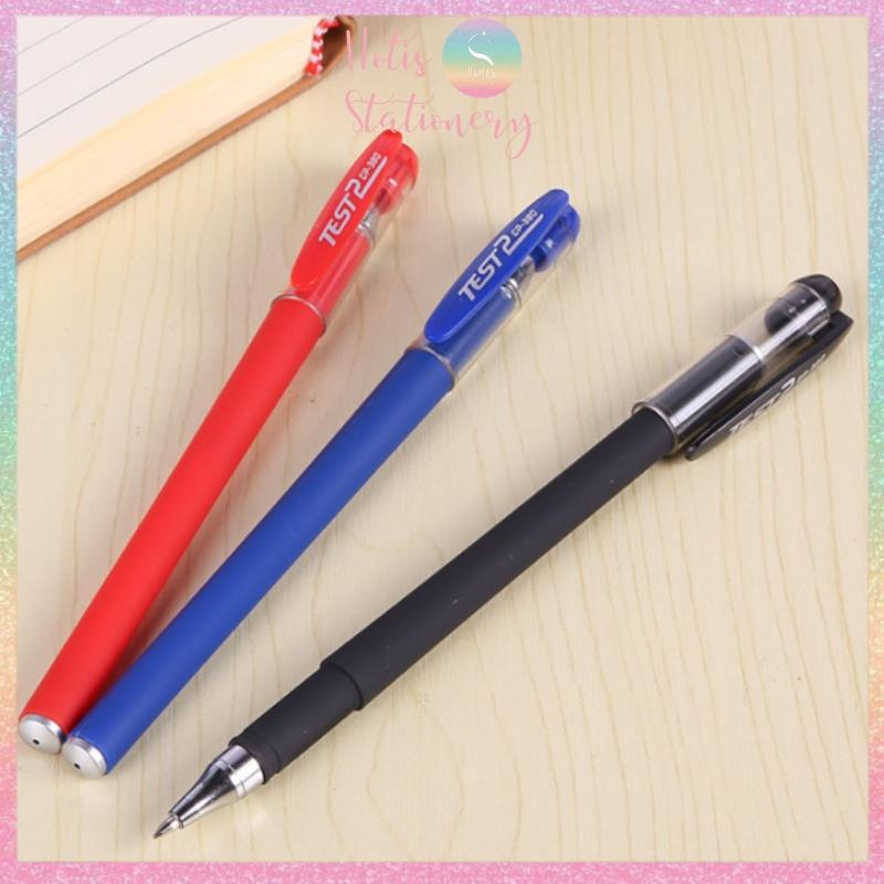 Bút gel vỏ màu lì viết êm không lem sử dụng hàng ngày - Đầu bút 0.5mm/ 0.38mm - Xanh/ Đen/ Đỏ PE008