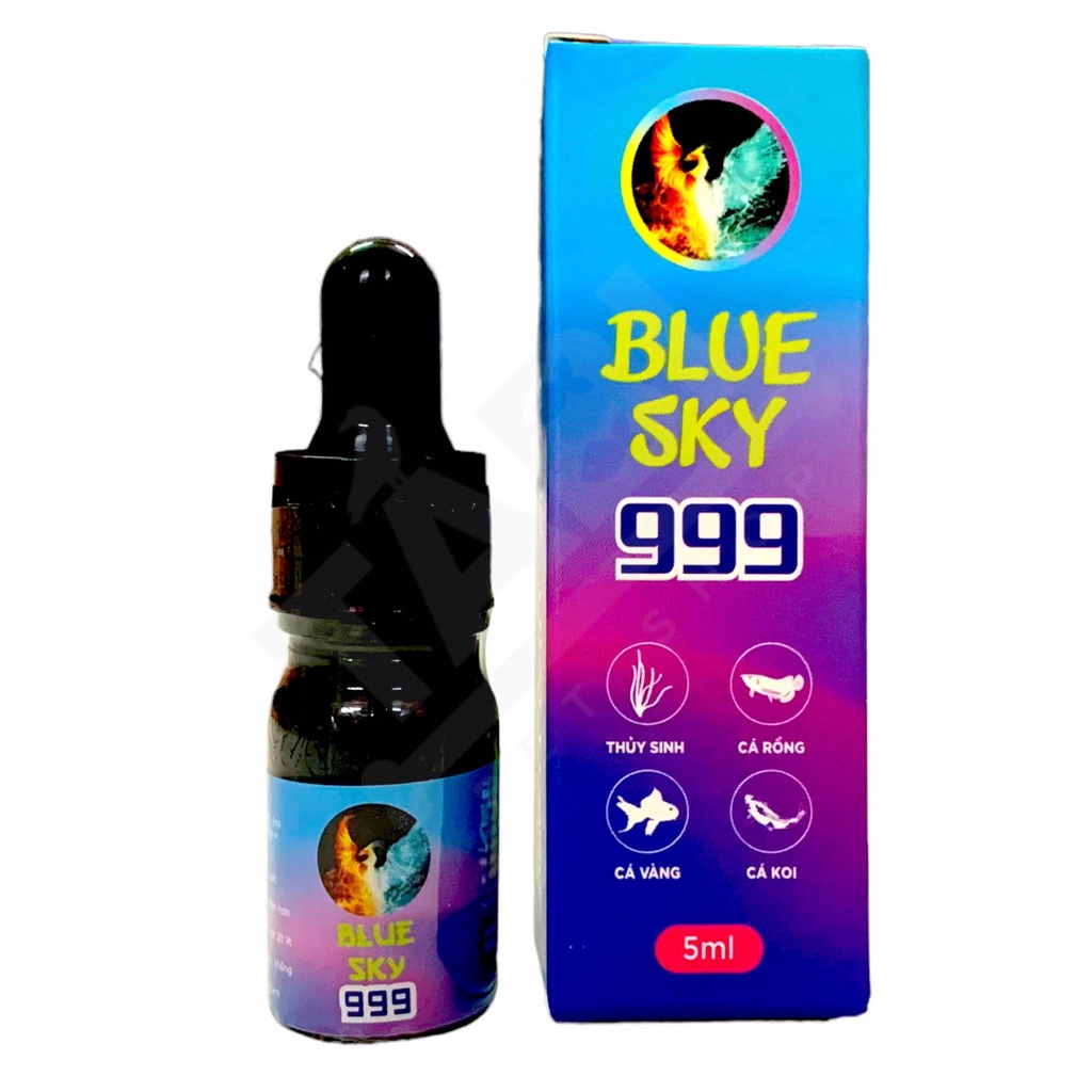 Chọn dung tích] Blue Sky 999( 5ml- 10ml) Chuyên Xử Lý Túm Lắc, Nấm Cho Cá Cảnh, Cá 7 Màu, Cá Koi,... .