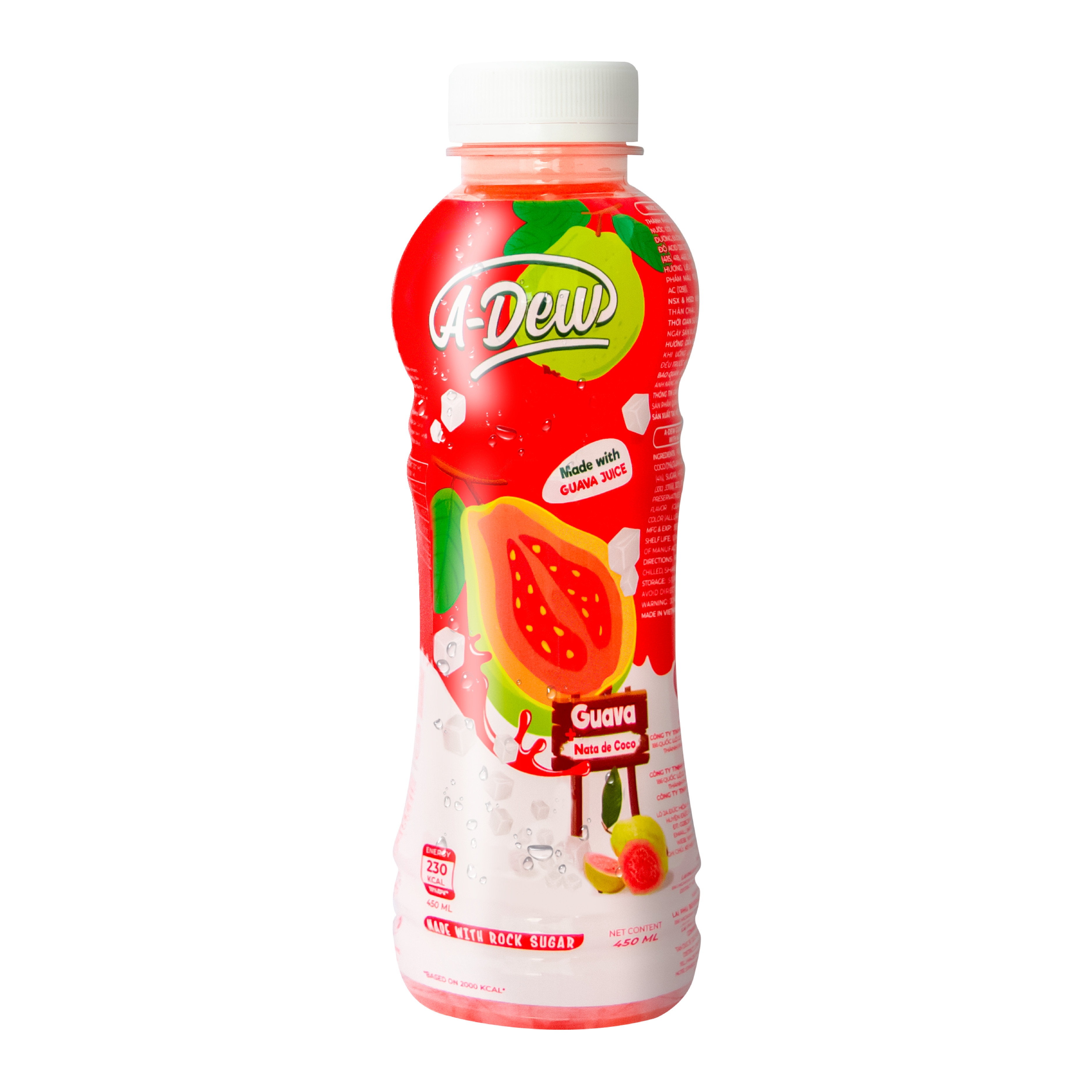 Nước Ổi Thạch Dừa A Dew Chai 450ml - Lốc 6 Chai