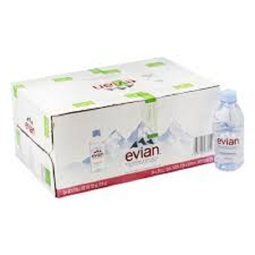 Thùng Nước khoáng evian chai nhựa 330ml (tương đương 24 chai)