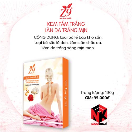 KEM TẮM TRẮNG COLLAGEN NGỌC TRAI Z9 TÚI 110G